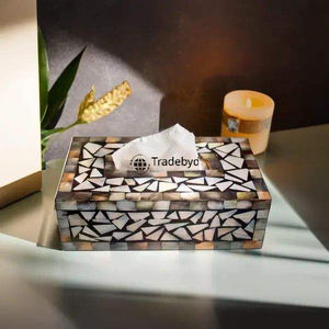 Porta Caja de Pañuelos de Papel de Primera Calidad con Diseño Floral y Grabado para Decoración Moderna del Hogar y la Oficina Tradebyd - Product Image 1