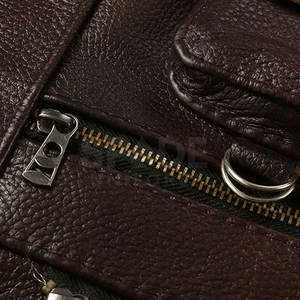 <b>Mens</b> Distressed <b>Brown</b> Club Canvas Leather Vest Breathable Windproof Casual Winter Custom <b>Waistcoat</b> Waxed Motorbike Vest - Product Image 5