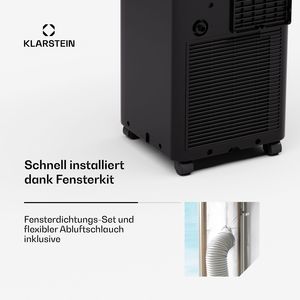 เครื่องปรับอากาศแบบพกพา 7000 BTU สำหรับบ้าน ควบคุมผ่านแอพ WiFi 3 in 1 ระบบทำความเย็น ลดความชื้น และพัดลม สำหรับห้องขนาด 18-23 ตร.ม. 64 เดซิเบล สีดำ - Product Image 5