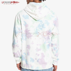 Sweat à capuche d'hiver tie dye pour hommes tissu polaire personnalisable couleur Logo élégant cordon de serrage capuche décontracté Streetwear coupe régulière poche - Product Image 4