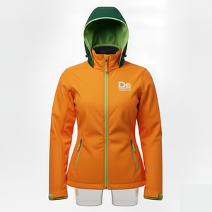 Veste coupe-vent softshell unisexe d'hiver de haute qualité, imperméable, en nylon/polyester, logo frontal, fermeture éclair debout, décontractée - Product Image 3