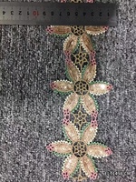 Garnitures de dentelle personnalisées à perles de sequins lourdes, broderie 3D turquoise, fournitures de couture, garnitures de collier perlé pour mariée, accessoires vestimentaires