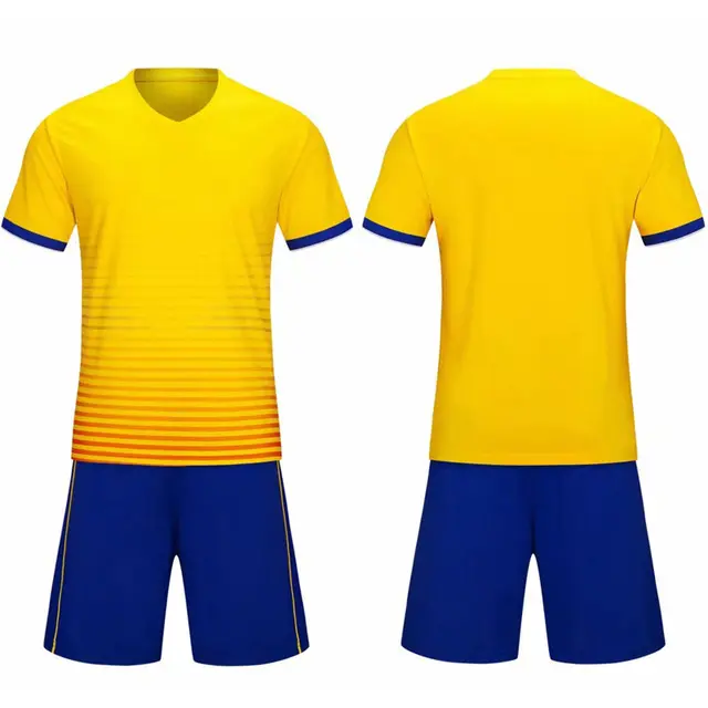 Hoge Kwaliteit Goedkope Voetbal Jersey 100% Polyester Club Voetbal Uniform Sets Voetbal Maatwerk Gesublimeerd Voetbal Uniform