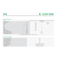 Loom Solar 50 Watt - 12 Volt Mono kristallines Solar panel für Solar-Home-Light-System und Aufladen von kleinen Batterien, mobil