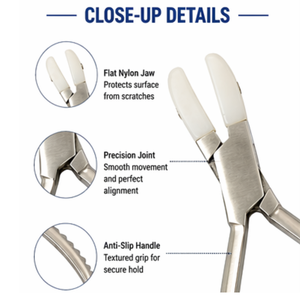 Flat Nylon Jaw Plier Jewelry Making Tool Non Scratch Pliers <b>Wire</b> Wrapping Craft Tool <b>Soft</b> Jaw Precision Pliers - Product Image 2