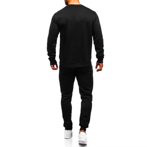 Chándales gruesos de invierno personalizados para hombre, pantalones con patrón sólido y logotipo propio, ropa deportiva de invierno, sudaderas - Product Image 4
