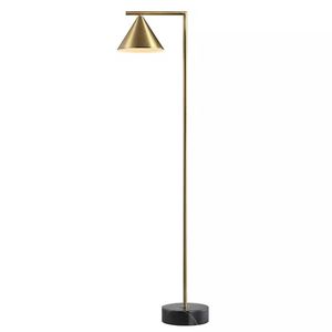 Lampe de sol moderne en métal de luxe avec design géométrique en noir pour la décoration de salon - Product Image 5