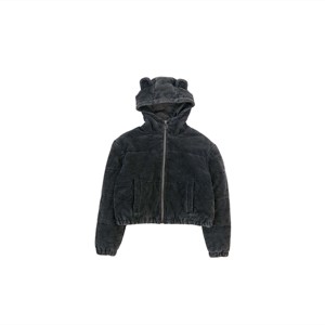 <b>Women</b> Bear Ear Cropped Puffer <b>Jacket</b> - Trendy and Warm <b>Short</b> <b>Jacket</b> with Fun Bear Ear Design, Ideal for Winter Fashion - Product Image 1