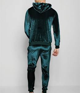 Chándal de terciopelo para hombre de tasa razonable, tendencia superior ligera, material duradero totalmente personalizado, chándal de terciopelo con mangas completas - Product Image 2