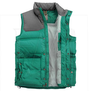 Randonnée en plein air course à pied automne hiver gilet bouffant en toile avec emballage personnalisé imperméable et poches avant pour hommes - Product Image 2