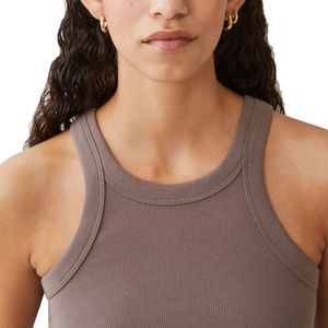 Top corto de mujer de alta calidad, Tops cortos personalizados transpirables para damas, venta al por mayor, camisa holgada, camisetas sin mangas para mujer - Product Image 5