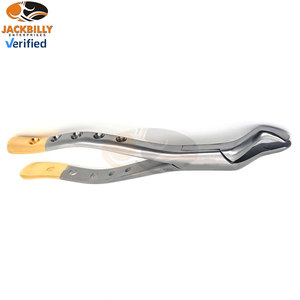 Fórceps de extracción dental Premium 10S Molar superior Extracción de dientes universal Instrumentos médicos Picos dentados de acero inoxidable Oro - Product Image 4
