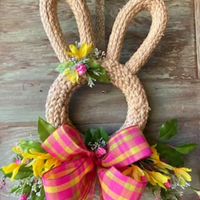 Couronne de lapin en jonc de mer tissée à la main, prix bon marché, décoration de la maison de pâques, vente en gros du Vietnam