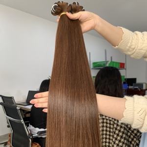 Extensiones de cabello virgen Remy vietnamita Super doble dibujado 100% de alta calidad para paquetes de trama recta sedosa fábrica al por mayor - Product Image 4