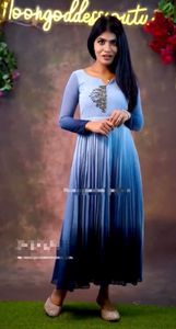 Kurti en tissu georgette lourd de qualité supérieure avec travail froissé pour un usage décontracté, disponible à un prix abordable - Product Image 3