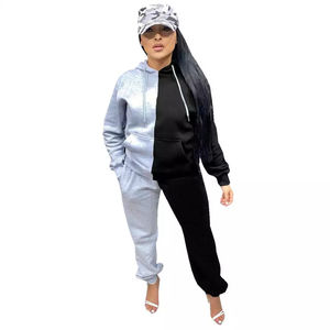 Sudadera personalizada de alta calidad, Jersey, chándal para mujer, conjunto de 2 piezas, pantalones para correr con cremallera, chándales de lana de algodón transpirable - Product Image 4