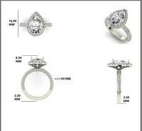 3.00CT ARPA Kesim IGI Sertifikalı Laboratuvarda Yetiştirilmiş Elmas Bayan Yüzüğü 18KT BEYAZ Altın Kaplama E Renk Lüks