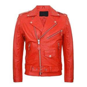 Veste en cuir classique pour homme, hiver, logo sur le devant, écologique, imperméable, respirante, style streetwear, durable, élégante, confortable - Product Image 1