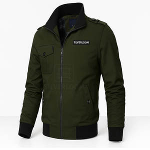 Blouson aviateur Silverloom personnalisé pour hommes | Manteau coupe-vent décontracté coupe ajustée avec fermeture éclair | Veste d'hiver Fashion Outwear OEM ODM - Product Image 1
