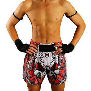 Short de grappin MMA en coton uni personnalisé pour hommes vente en gros de tenue de combat de karaté personnalisable Muay Thai OEM - Product Image 1