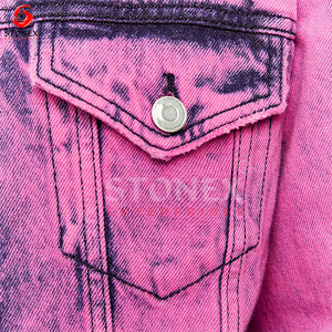 Invierno logotipo personalizado Casual Bomber mujer chaqueta de mezclilla deporte al aire libre trabajo Denim Vintage chaqueta para mujer - Product Image 5