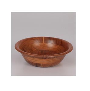 Tazón de fruta de caramelo de madera de tema oscuro, mesa de comedor para el hogar, centro de mesa, cuajada de lujo y ensalada, tazón de masa para servir - Product Image 1