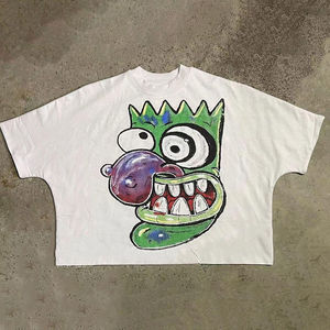 Dizzah New Heavyweight 220 Gsm Camiseta de poliéster/algodón de talla grande para hombre de un solo panel de calidad blanca - Product Image 1