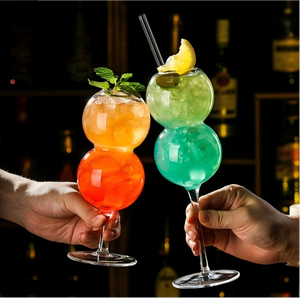 Verre à <span class=keywords><strong>vin</strong></span>, gobelet, verre à jus en forme de gourde, verres en gros, articles de bar, verrerie de fête, verre à cocktail rond, gobelet - Product Image 2