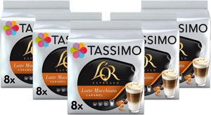 Cápsulas de Café Tassimo L'OR Caramel Latte Macchiato x8 (Paquete de 5, Total 40 Bebidas) - Product Image 6