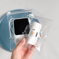 Sacs d'emballage en PVC transparent avec fermeture éclair pour petits appareils électroniques, banques d'alimentation, câbles de charge USB, écouteurs et accessoires de téléphone