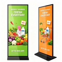 Kiosco de Señalización Digital LCD con Software de Publicidad Vertical para Interiores, Pantalla Completa 4K de 64, 69 y 79 Pulgadas