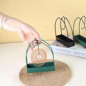 Soporte de bobina de hierro con acabado negro Soporte de metal decorativo elegante para el hogar Cocina Restaurante y uso diario - Product Image 6