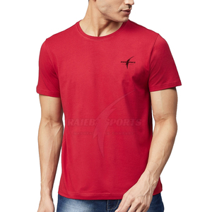 T-shirts pour hommes, nouveau design, avec logo personnalisé, design uni, manches courtes et motif uni, 220g polyester/coton - Product Image 1