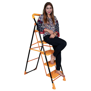 บันไดพับได้อุตสาหกรรม 5 ขั้น ยี่ห้อ Parasnath รุ่น Kohinoor ผลิตจากเหล็กอัลลอยด์ สำหรับใช้ในอพาร์ทเมนต์และบ้าน ป้องกันการลื่น แข็งแรง ทนทาน ขนาด 5.2 ฟุต - Product Image 4