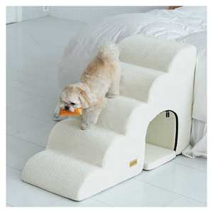 [AllmioPet] 3 in 1 Cave Style Pet <b>Stair</b> 5 Step Ivory AMP C5 IV Indoor <b>Dog</b> Cat Steps Puppy Kitten Senior Pet Furniture Access - Product Image 3