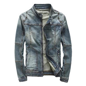 New Fashion OEM High Street Men's Denim Jacket in top quality breathable Top stylish warm Denim Jackets - Product Image 1