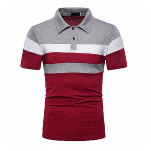 เสื้อโปโลผู้ชายแบบสั่งทำได้รับความนิยมผ้าใบสีทึบบริการ OEM - Product Image 1