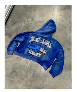 เสื้อฮู้ดกราฟิก Dtg สำหรับผู้ชายเสื้อครอปแบบรูดซิปแนวสตรีทผ้าเฟรนช์เทอร์รี่ออกแบบได้ตามต้องการ - Product Image 1