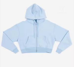 Nouvelle vente chaude 100% coton pour les femmes à manches longues Corp court à manches longues pull à capuche pull - Product Image 3