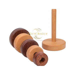 Anillos Apilables de Madera Vietchoice - Juguete Educativo Ecológico para Niños Pequeños - Seguro para la Piel y No Tóxico - Hecho en Vietnam - Product Image 2