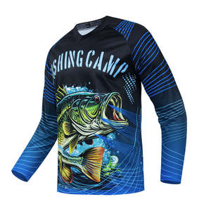 Camisas de pesca con protección UV personalizada, ropa de exterior de manga larga transpirable, sublimación de Spandex de poliéster 100% - Product Image 6