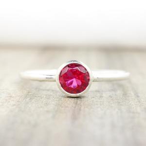 Anillo de piedras preciosas de cuarzo rojo de Plata de Ley 925, joyería hecha a mano, anillo de estilo bohemio de plata, joyería para mujer, regalo de boda para esposa - Product Image 4