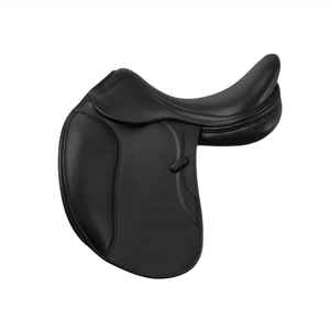 Selle de dressage et de saut anglaise de haute qualité en cuir véritable arbre en plastique confortable pour l'équitation - Product Image 1