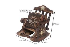 Posavasos de madera de nogal personalizado moderno, calidad duradera real para pedidos a granel a la mejor tarifa al por mayor - Product Image 3