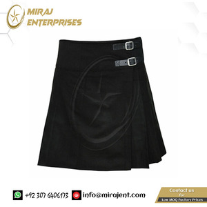 Élégant Ecosse Écossais National Tartan Utilitaire Kilt Jupe Dames Genou Longueur Noir Kilt Jupe Tartan Plissé - Product Image 5