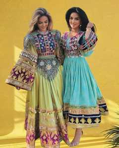 ชุดเดรสอัฟกันแขนยาวของอัฟกานิสถานชุดเดรสเต้นรำและชุดแต่งงานแบบแฟนซีงาน OEM - Product Image 2