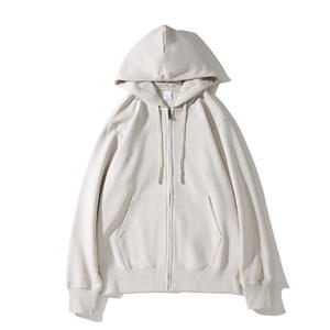 380g con capucha cremallera cárdigan con capucha hombres y mujeres 100% algodón Casual abrigo Zip up sudaderas con capucha y sudaderas fabricante - Product Image 5