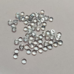 15 Uds Topacio azul cielo Natural 4mm cabujón redondo 2,6mm piedras preciosas gruesas 5,3 Cts lote Iroc ventas piedras preciosas sueltas de alta calidad - Product Image 3
