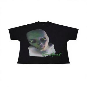 Camiseta Gráfica Personalizada para Hombre, 100% Algodón, Estilo Urbano, OEM, Oversize, Manga Corta, Corte Recortado, 240g, Jersey Transpirable, Ecológica - Product Image 4