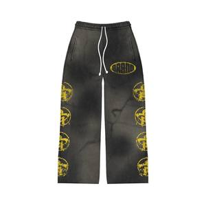 Chándal negro elegante de moda para hombre, venta al por mayor, precio barato, diseño serigrafiado, conjuntos ecológicos transpirables de talla grande - Product Image 4